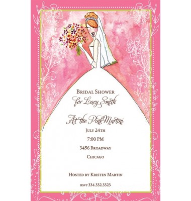 Bridal Shower Invitations, Blushing Bride, Bella Ink